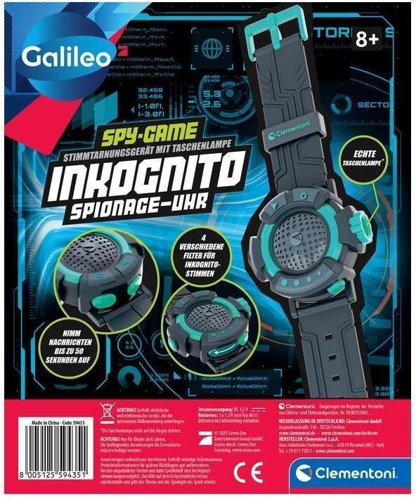Actual product image Clementoni Inkognito Spionage-Uhr