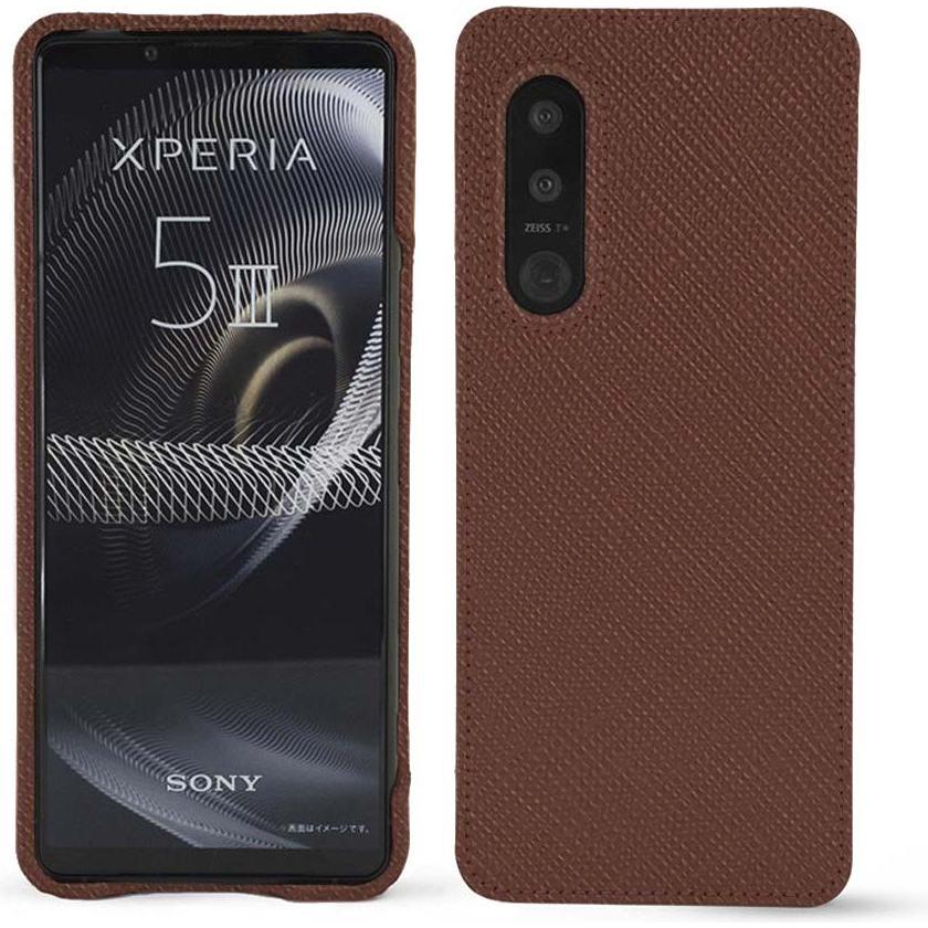 Noreve Lederschutzhülle (Sony Xperia 5 III), Smartphone Hülle, Braun