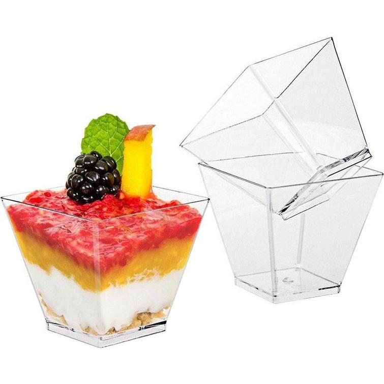 Thumbnail - JTI 25x Dessertschalen aus Kunststoff, Schüssel + Schale, Transparent