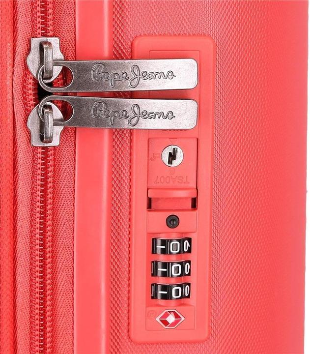 Actual product image Pepe Jeans Cabin and Large Suitcase Set with Wheels and TSA Lock