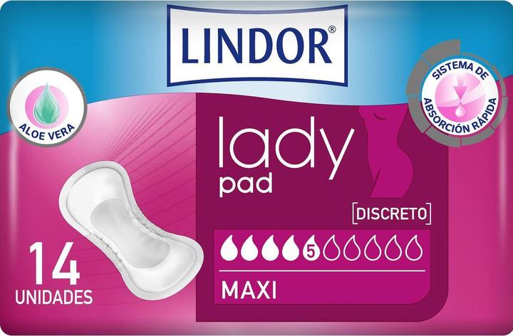 Image du produit Hartmann Lindor Lady Pad Maxi 5 Drops 14U (14 x)