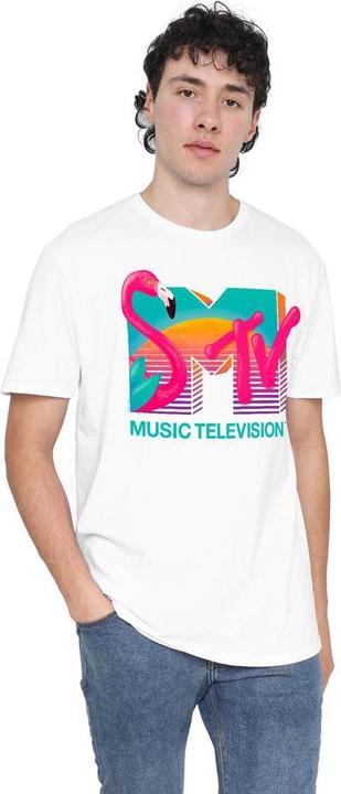 Actual product image MTV Mens Vibrant Flamingo Sunset T-Shirt (XXL)
