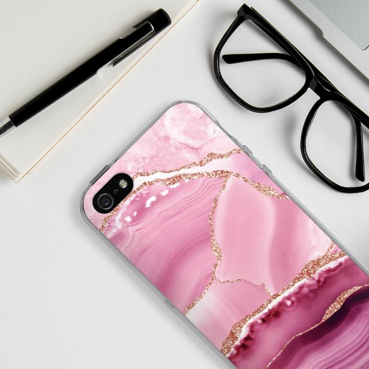 Produktbild DeinDesign Silikon Hülle für Apple iPhone 5s Handyhülle Case Smartphone Schutzhülle Glitzer Look Marmor (Apple iPhone 5s)