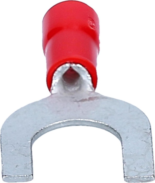 Actual product image Kalitec 10 GKSRU5 cable lugs fork cable lugs 0.5-1.5mm² I red partially insulated I PVC collar U5 I