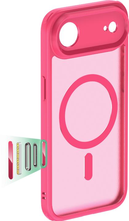 Actual product image ESR Classic Hybrid Magnetic Case (Camera Control), for iPhone 17 Air, Frosted Pink (Apple iPhone 17, Apple iPhone Air)