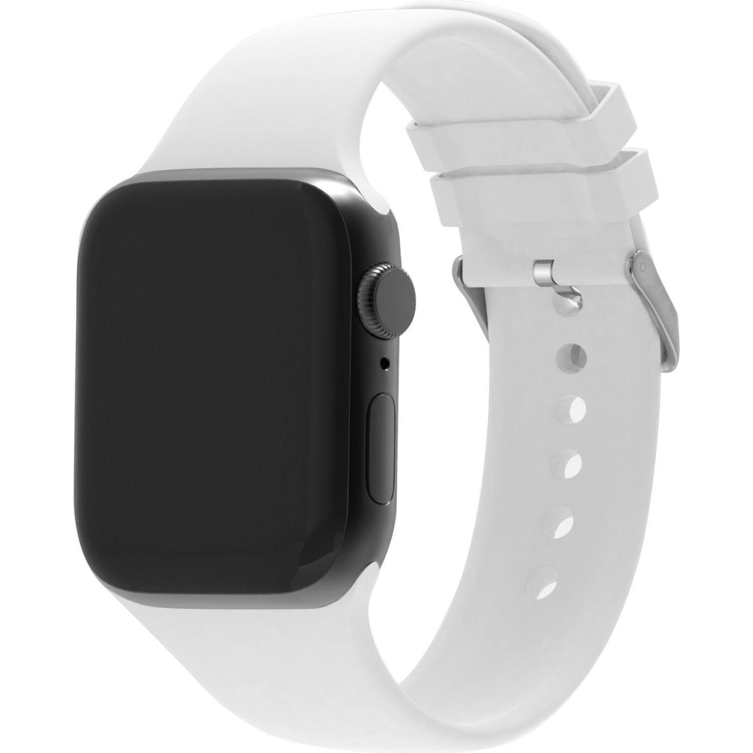 Strap-it Armband (Silikon, Apple Watch), Uhrenarmband, Weiss