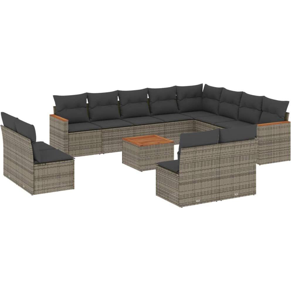 VidaXL, Gartenlounge, 10-tlg. Garten-Lounge-Set mit Kissen
