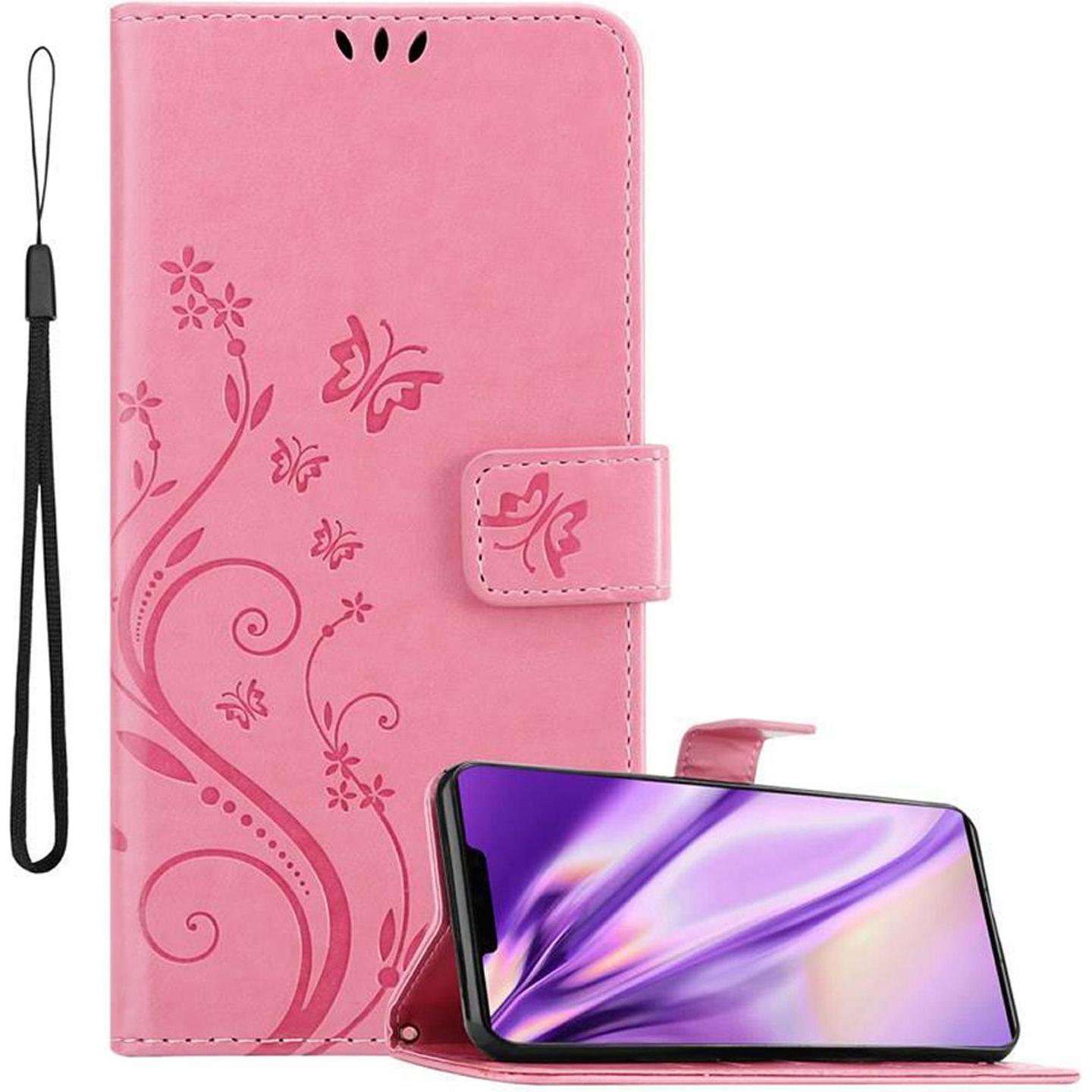 Cadorabo Flower Book Cover (Huawei Mate 30 Pro), Smartphone Hülle, Rosa