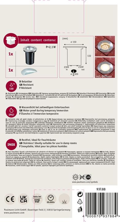 Produktbild Paulmann Einbauleuchte Floor (30 lm, IP67)