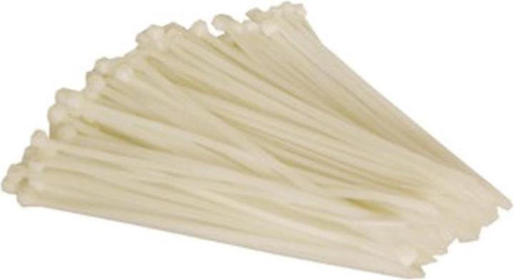 Velleman NYLON-KABELBINDER-SET - 4.6 mm x 200 mm - weiss (100-tlg.) (Klettkabelbinder, 200 mm, 100 Stk.)