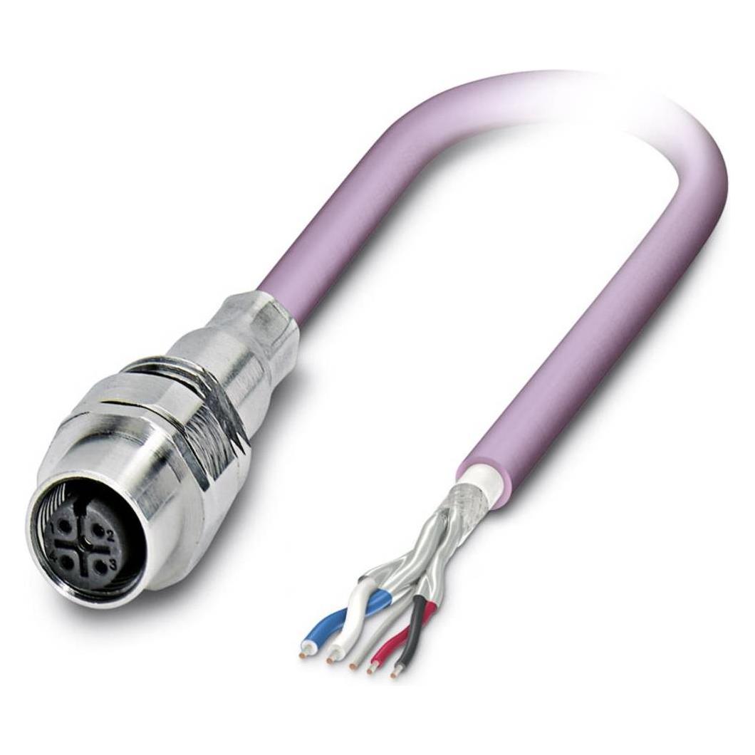 Phoenix Contact Sensor/actuator spoel-type connector, Kabels + Stekkers, Paars