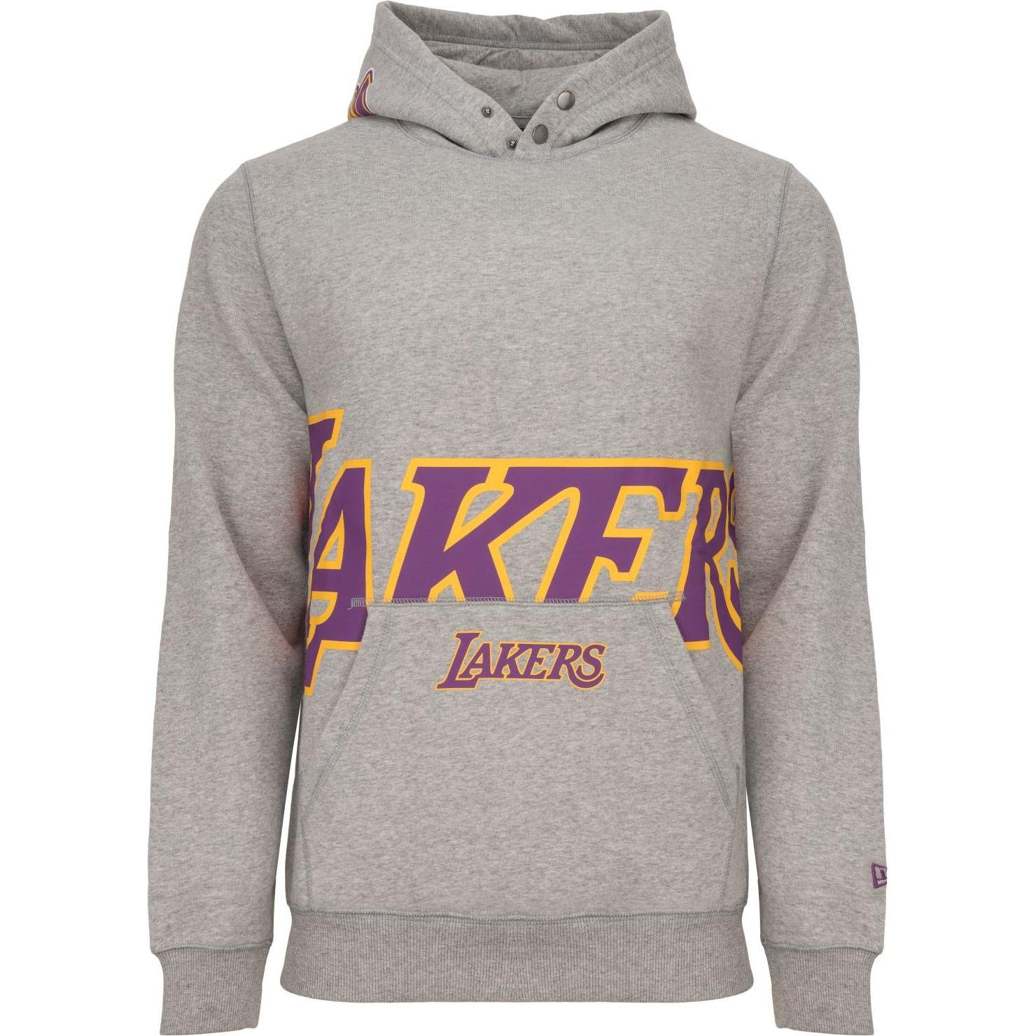 New Era, Herren, Pullover, NBA Oversized Hoody - Los Angeles Lakers - M, Grau, (M)