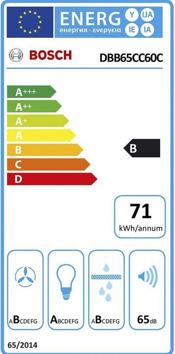Energie-Label Bosch Hausgeräte DBB65CC60C