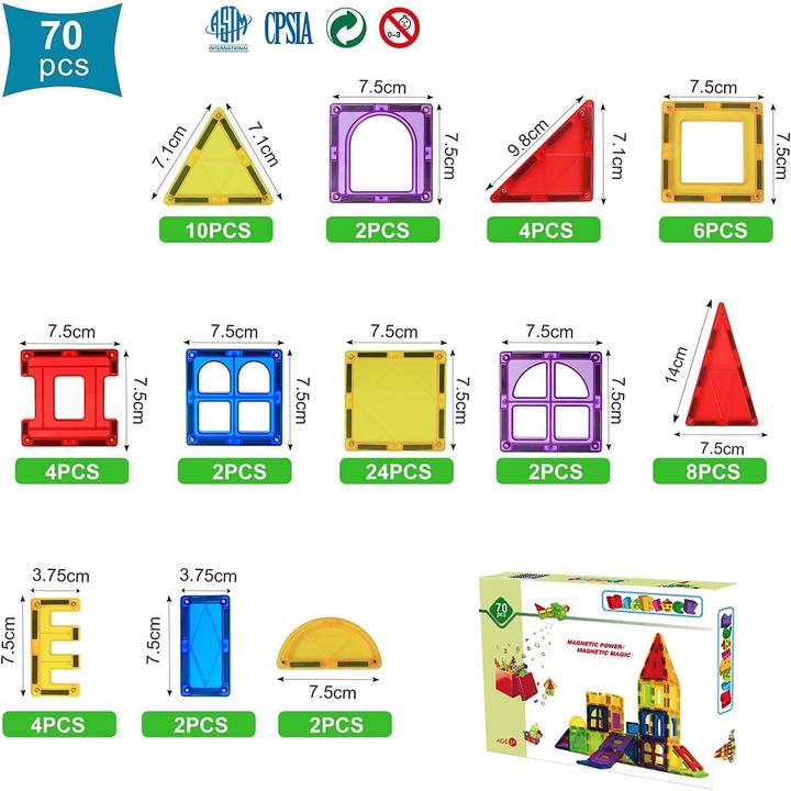 Image du produit Magblock Kit de jouets magnétiques