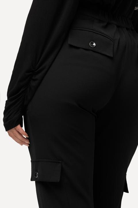 Immagine prodotto Ulla Popken Pantaloni cargo modello Mandy con taglio della gamba ampio e cintura comoda (48)