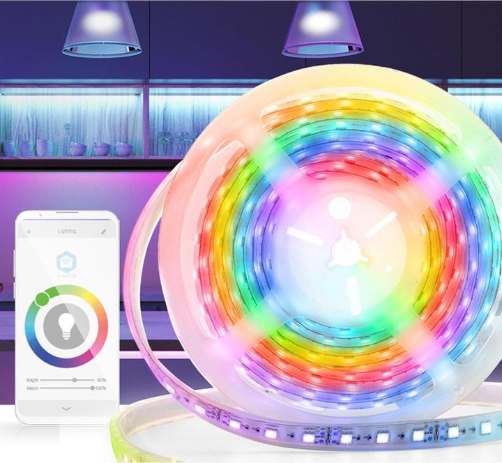 Actual product image Nedis Smartlife Full Color LED Strip WIFILS51CRGB WLAN Multicolour 5000 mm IP65 700 lm (Multicoloured, 500 cm, Indoor)