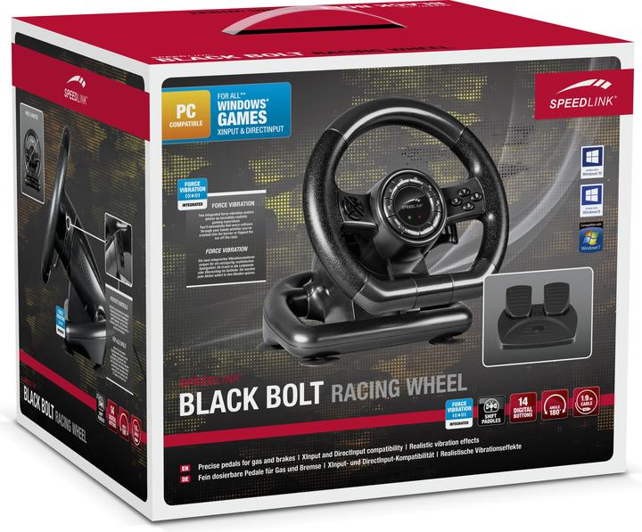 Actual product image Speedlink Black Bolt Racing Wheel (PC)