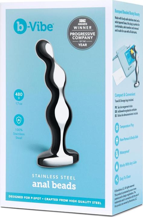 Produktbild Earthly Body b-Vibe Stainless Steel Anal Beads Silver 12.9 cm