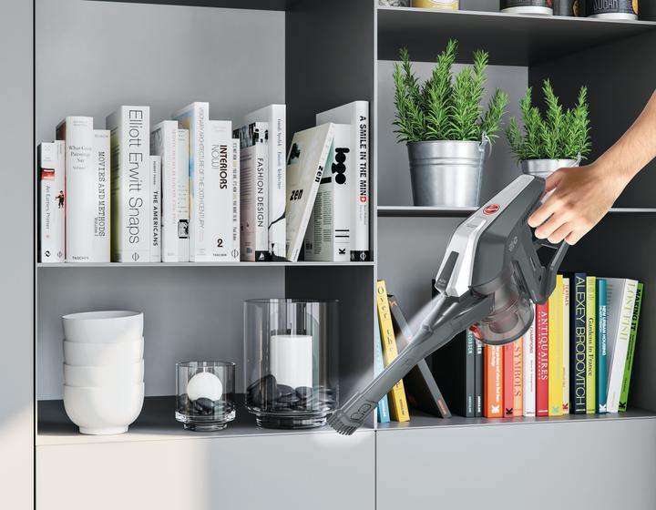 Productafbeelding Hoover H-FREE 300 HF322AFP 011 snoerloze stofzuiger Grijs, Titanium Zakloos
