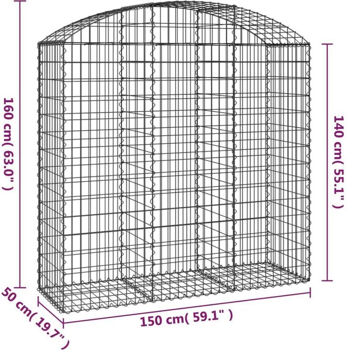 Produktbild vidaXL Gabionenkorb