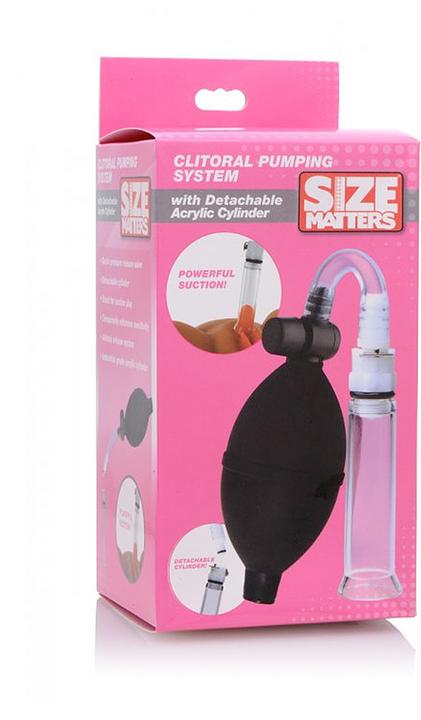 Actual product image Bijoux Indiscrets Clitoral Pumping System with Detachable Acrylic Cylinder