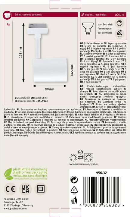 Actual product image Paulmann URail Spot Luxe