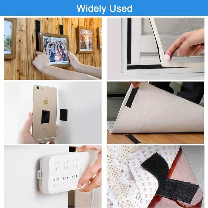 Actual product image König Design Hook and loop tape set Hook tape + loop tape self-adhesive extra strong hook and loop fastener (15 mm)