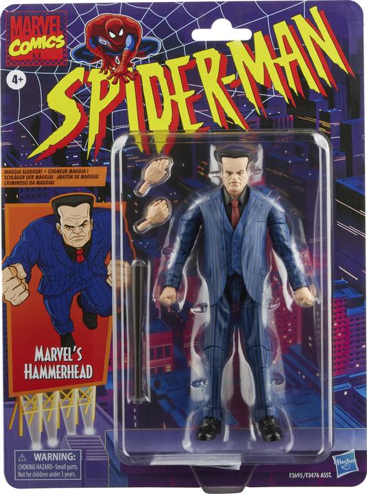 Actual product image Hasbro Marvel Legends Series Spider-Man 15cm Tall Marvel's Hammerhead Action Figure, Includes 3 Accessories