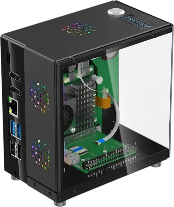 Actual product image Elecrow Mini PC Case mit OLED Display für Raspberry Pi 5