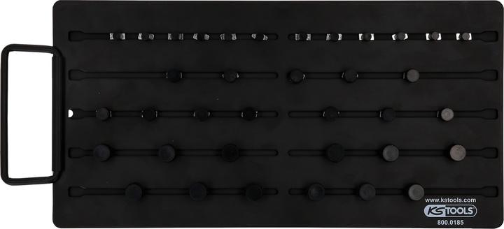 Actual product image KS Tools Magnetic socket organiser system 3 sockets 800.0185