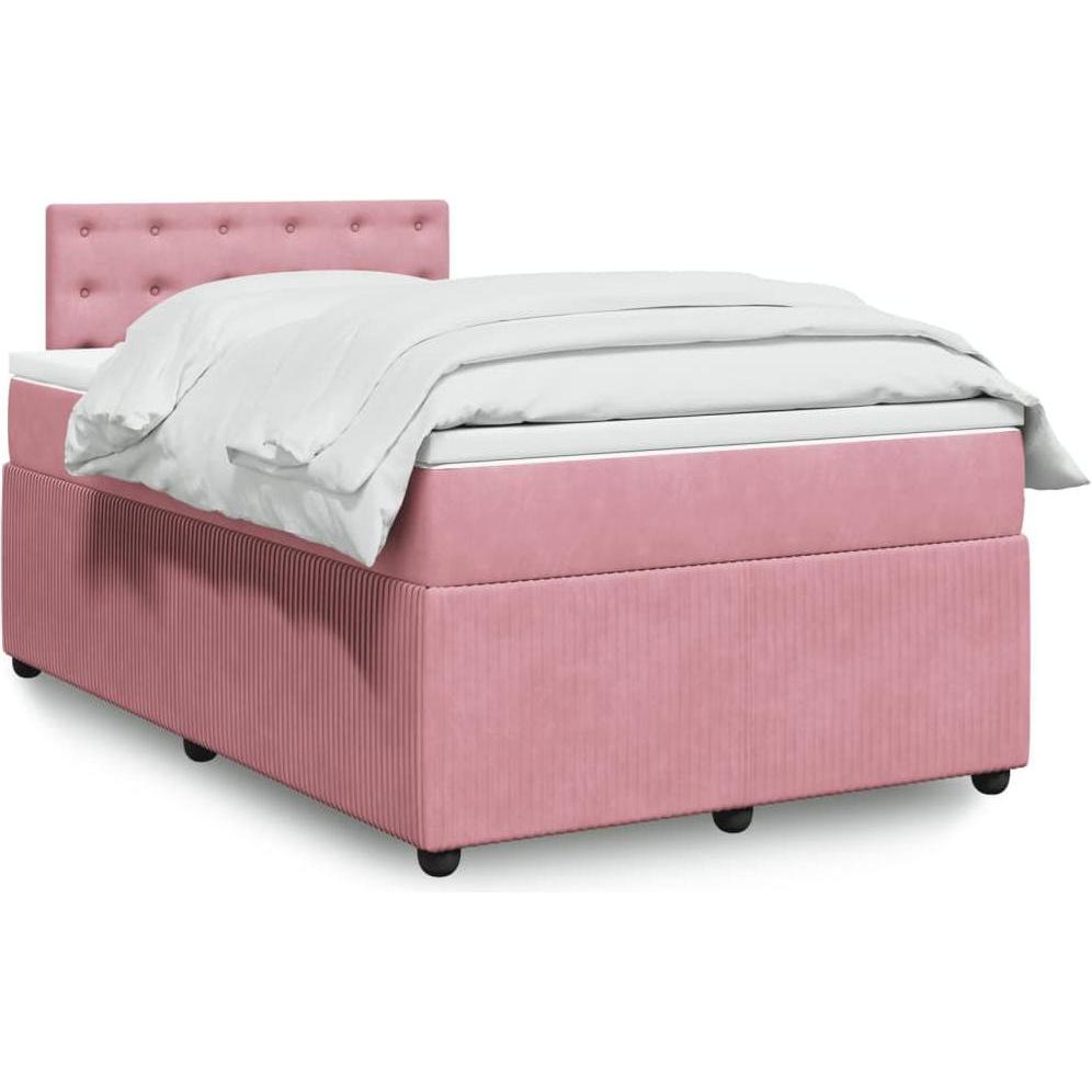 VidaXL, Bett, Bo x springbett mit Matratze 120 x 190 cm Samt (120 x 190 cm)