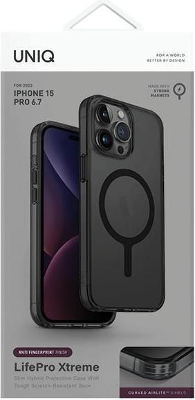 Image du produit Uniq etui LifePro Xtreme iPhone 15 Pro Max 6.7" Magclick Charging szary/frost smoke (Apple iPhone 15 Pro Max)