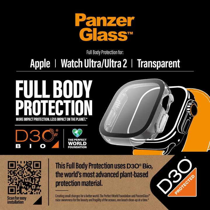 Produktbild PanzerGlass Screen Protector Full Body Apple Watch 2023 49mm with D3O transp.