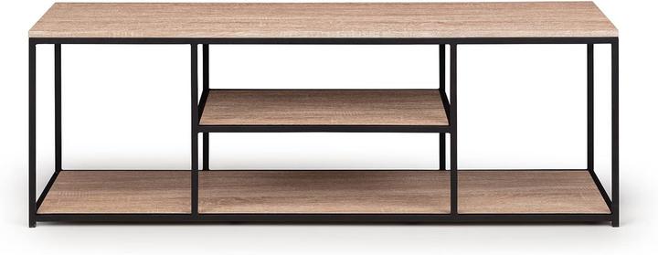 Produktbild Julian Bowen Tribeca TV-Möbel in warmer Sonoma Eikenfolie mit schwarzem Metallrahmen (140 x 40 x 47 cm)