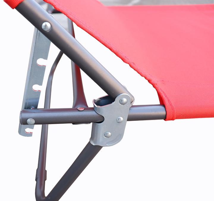 Image du produit VCM Bain de soleil Chaise longue avec toit solaire (185 cm)