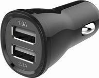 Ferrari Slim Car Charger Black with 2 USB, 2.1A incl MFI Cable lightning