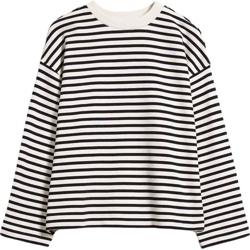Armedangels, Damen, Pullover, Frankaa Stripe, Schwarz, (XL)