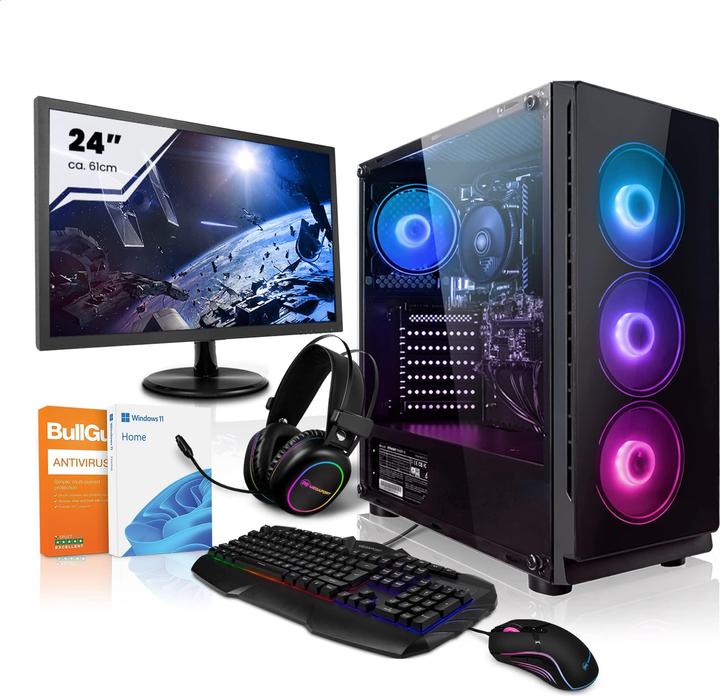 Image du produit Megaport Set Komplett PC Gaming (500 Go, 16 Go, AMD Ryzen 5 5600G)