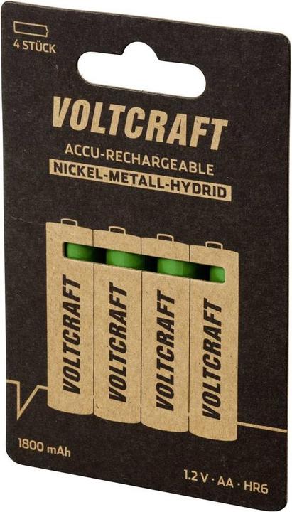 Produktbild Voltcraft VC-16026010 Mignon (AA)-Akku NiMH 1800 mAh 1.2 V 4 St. (4 Stk., AA, 1800 mAh)