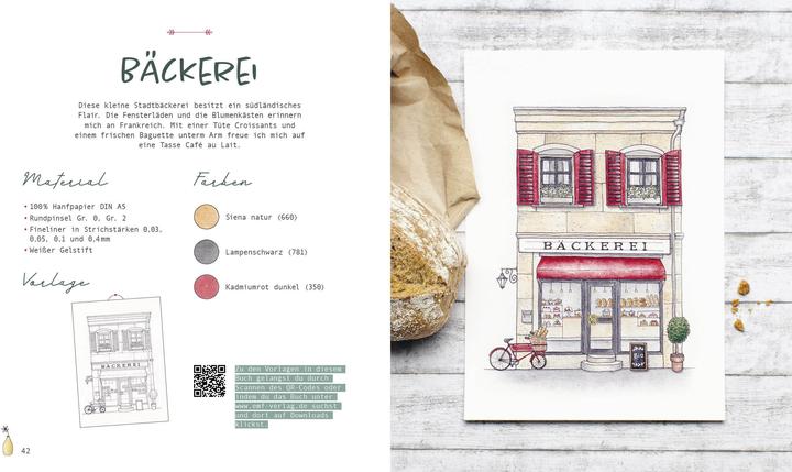 Actual product image Watercolor - Little Shops (German, Katja Blume, 2025)