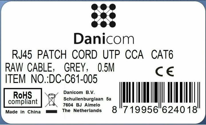 Produktbild Dsit CAT 6 Netzwerkkabel U/UTP (CAT6, 0.50 m)