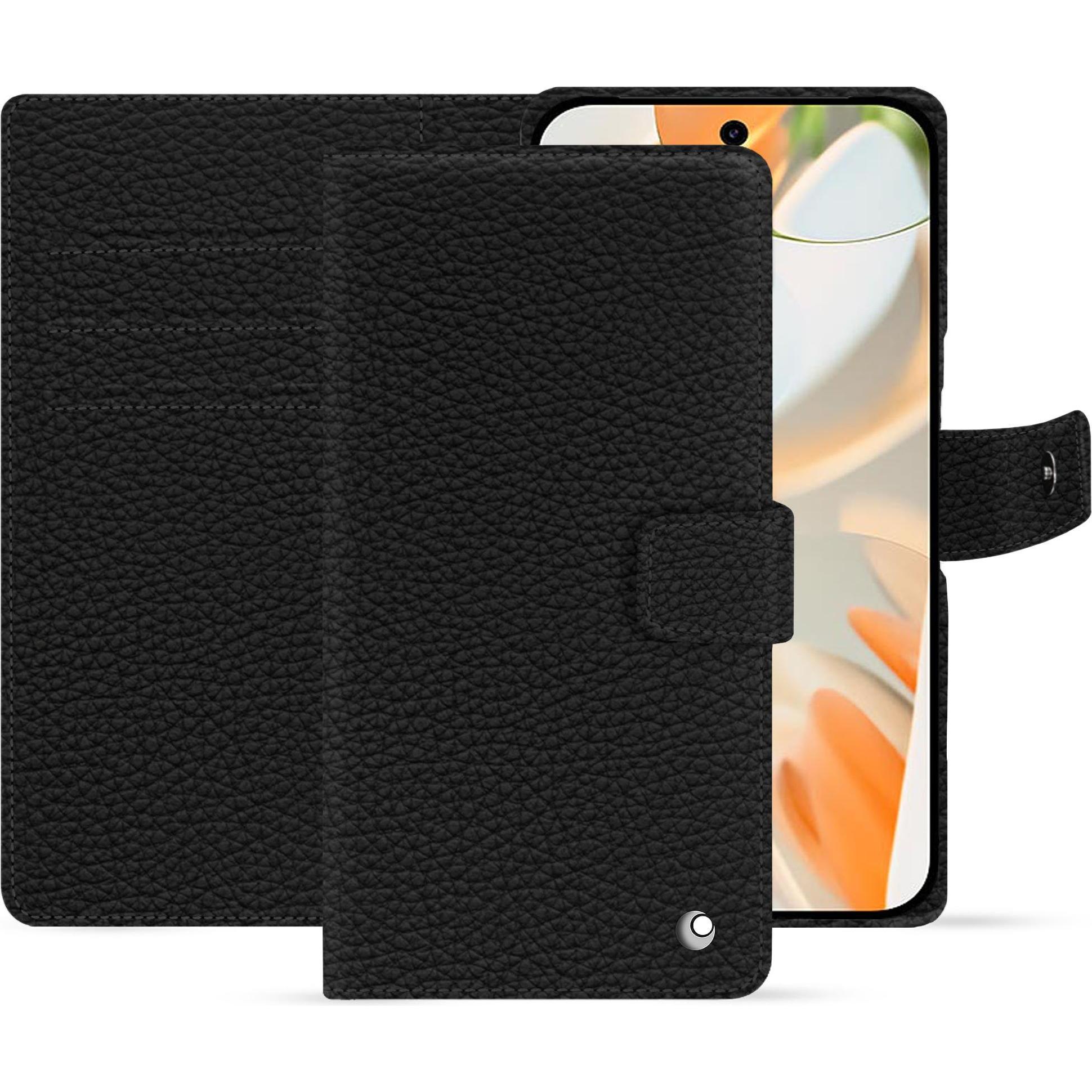 Noreve Lederschutzhülle Google Pixel 9 Pro (Google Pixel 9 Pro), Smartphone Hülle, Schwarz