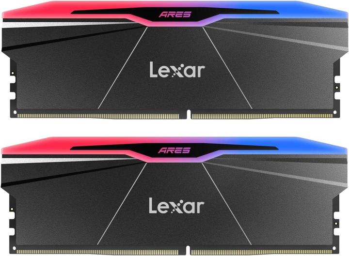 Produktbild Lexar Kit Barrettes mémoire 32Go (2x16Go) DIMM DDR5 Ares RGB 6000MHz (Noir) (2 x 16GB, 6000 MHz, DDR5-RAM, DIMM)