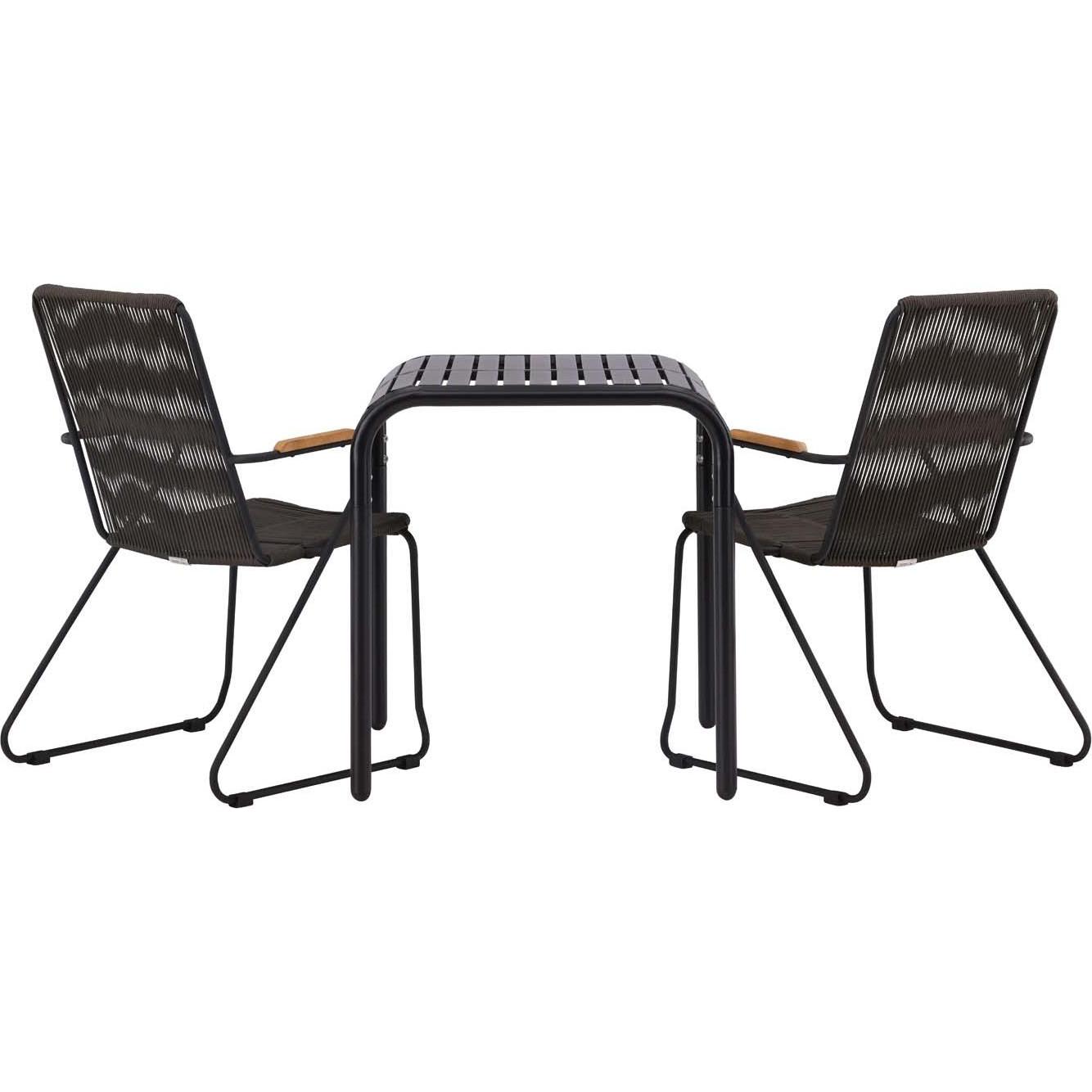 Ebuy24, Gartentisch + Balkontisch, Gartenset Borneo 3-teilig (70 cm)