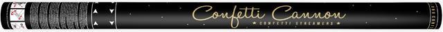 Actual product image Partydeco Confetti cannon with streamers, gold, 80cm (1 pkt / 1 pc.) (1 Piece)