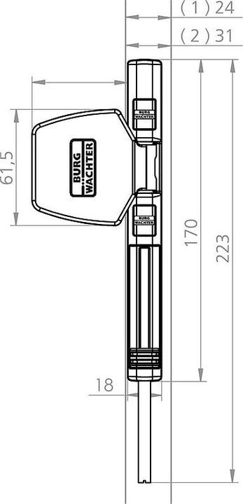 Actual product image Burg Wächter Winsafe WS 44 BR SB window locking device