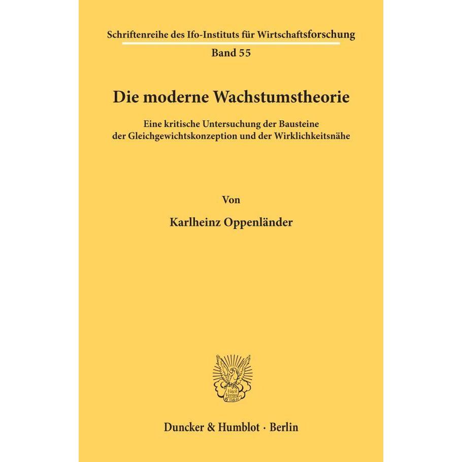 Die moderne Wachstumstheorie., Fachbücher