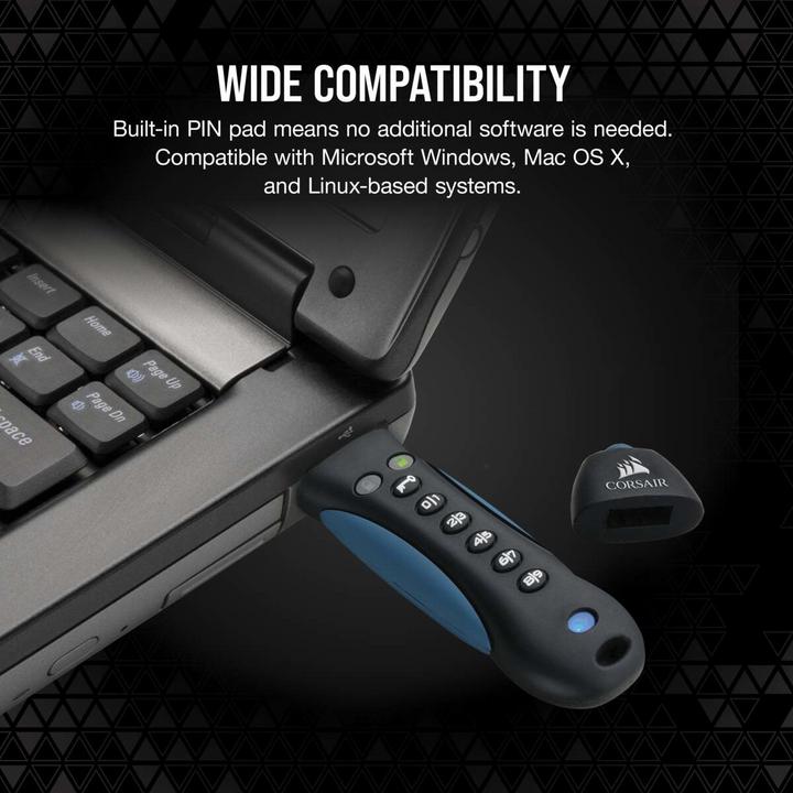 Produktbild Corsair USB 256GB Padlock3 U3 COR (256 GB, USB-A)