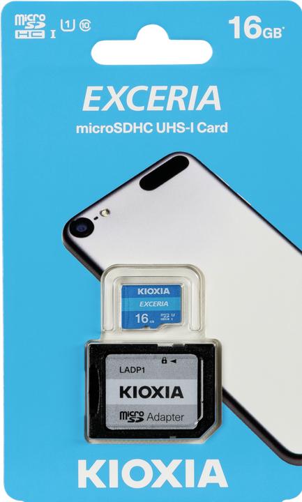 Produktbild Kioxia Exceria microSDHC 16GB Class 10 UHS-1 (16 GB, microSDHC, U1, UHS-I)