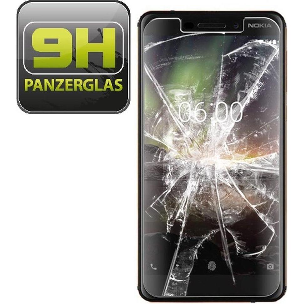 Protectorking 6x echtes Tempered 9H Panzerhartglas 3D KLAR (6 Stück, Nokia 6.1), Smartphone Schutzfolie
